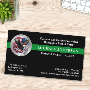 Anpassningsbar Militär Federal Police Gräns Patrol Visitkort