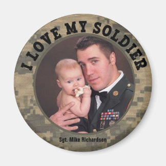 Anpassningsbar Militär i Kärlek Min soldat Photo R Magnet
