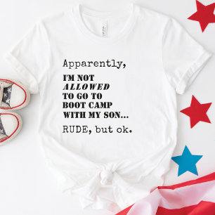 Anpassningsbar Militär Mamma Funny Boot Camp Farew T Shirt