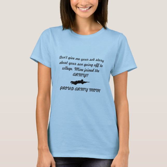 Anpassningsbar Militär Mamma Shirt Tee (Framsida)