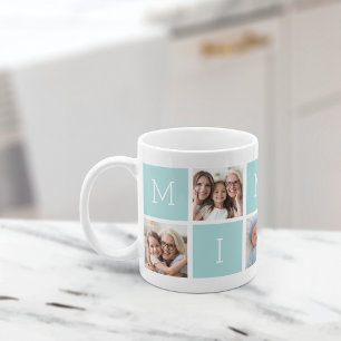 Anpassningsbar Mima Grandmor 5 Photo Collage Kaffemugg