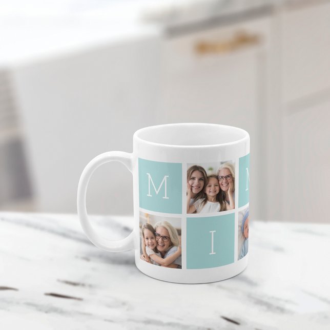 Anpassningsbar Mima Grandmor 5 Photo Collage Kaffemugg (Skapare uppladdad)