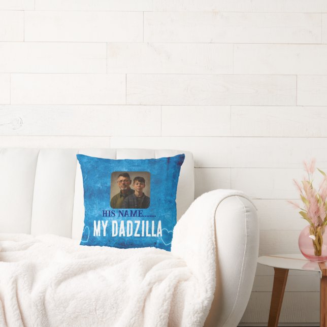 Anpassningsbar Min Dadzilla Glad Fars Dag Kudde (Soffa)