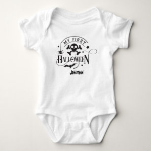 Anpassningsbar Min första Halloween Fladdermus Bla T Shirt