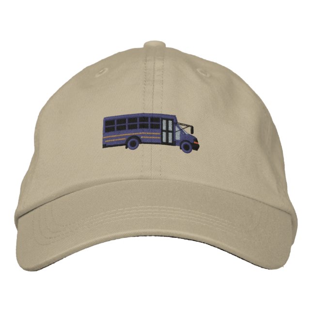 Anpassningsbar Mini Buss Shuttle Embroidery Broderad Keps (Framsida)
