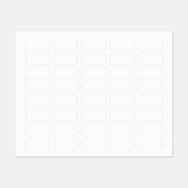 Anpassningsbar Mini Rectangle Watersecure-etikett Klistermärke (Ark)