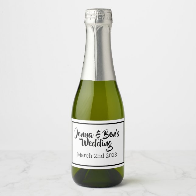 Anpassningsbar MIni Sparkling Vin etikett (Framsida)
