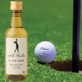 Anpassningsbar Mini Vin 19:e Hål (10) Golf Mini Vinetikett