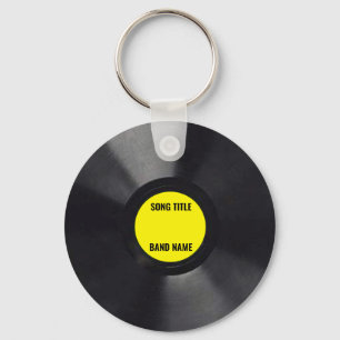 Anpassningsbar Mini Vinyl LP Keychain Nyckelring