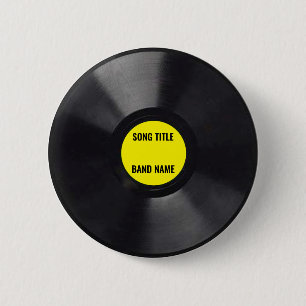 Anpassningsbar Mini Vinyl LP-knapp Knapp