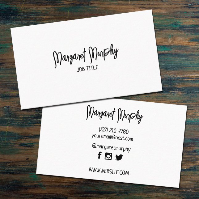 Anpassningsbar-minialistiskt Social-mediekort Visitkort (Skapare uppladdad)