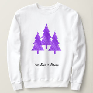 Anpassningsbar Minimal Coola Aesthetic Lila Träd T Shirt