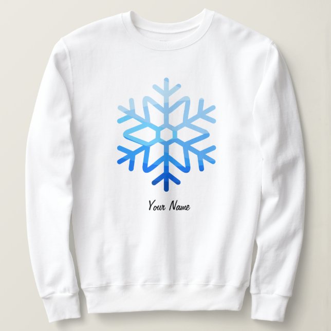 Anpassningsbar Minimal CoolAesthetic Snowflake Lig T Shirt (Design framsida)