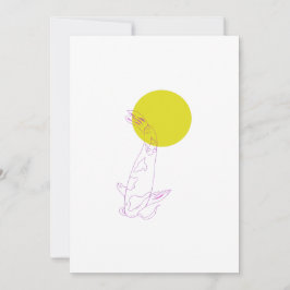 Anpassningsbar Minimal koi-fish-gratulationskort Julkort