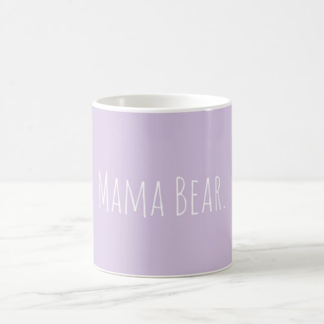 Anpassningsbar Minimal Mamma Bear Lilac-Lila Kaffemugg (Center)