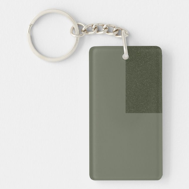Anpassningsbar Minimal Moss Grönt Block Acrylic Ke (Framsidan)