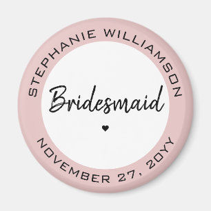Anpassningsbar Minimalist Bridesmaid Personlig Gif Magnet