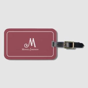 Anpassningsbar Minimalist Monogram Namn Luscious R Bagagebricka