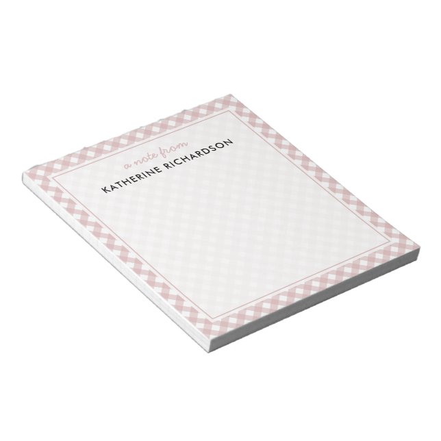 Anpassningsbar Minimalistisk beräknad Rosa Skugga  Anteckningsblock (Vinklad)