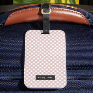 Anpassningsbar Minimalistisk beräknad Rosa Skugga Bagagebricka