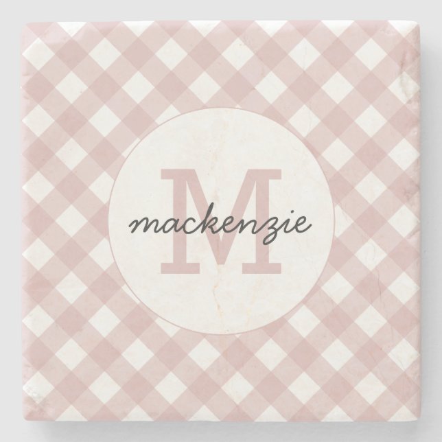 Anpassningsbar Minimalistisk beräknad Rosa Skugga  Stenunderlägg (Framsidan)