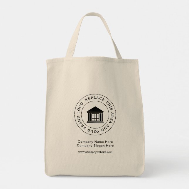 Anpassningsbar Minimalistisk enkel Logotyp för för Tygkasse (Baksida)