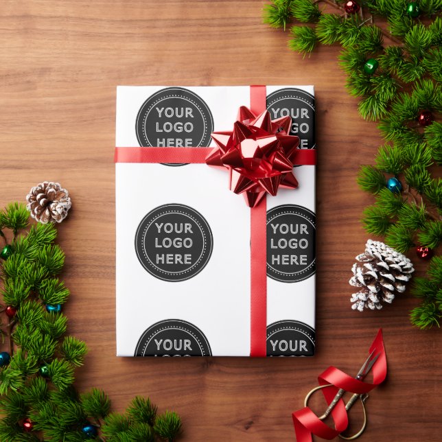 Anpassningsbar minimalistisk, enkel och modern presentpapper (Julgåva)