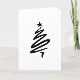 Anpassningsbar Minimalistisk Julgran Hälsning Helgkort