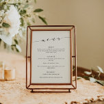 Anpassningsbar Minimalistisk klassisk Cream Black  Meny<br><div class="desc">Anpassningsbar Minimalist Classic Bröllop Menu i Cream och Black</div>