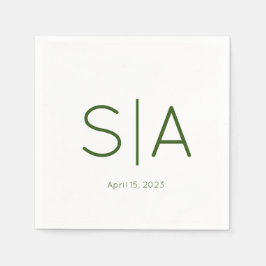 Anpassningsbar Minimalistisk koksvansknicka Pappersservett