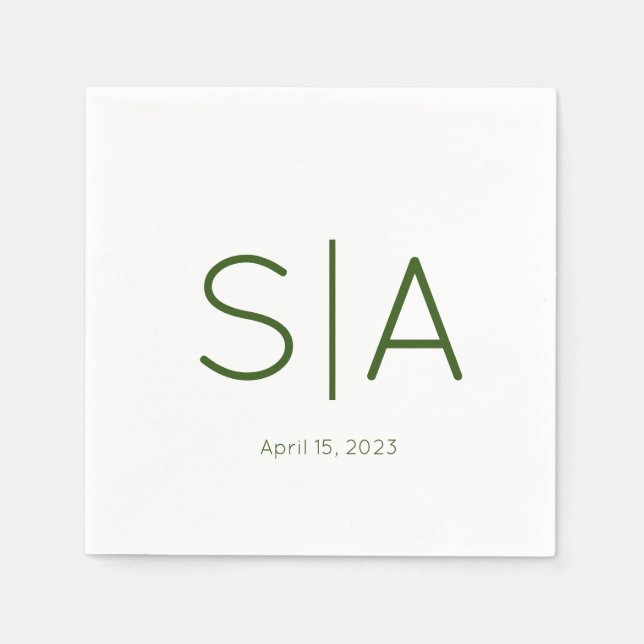 Anpassningsbar Minimalistisk koksvansknicka Pappersservett (Framsidan)