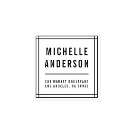 Anpassningsbar Minimalistisk Namn-typografi, Retur Stämpel