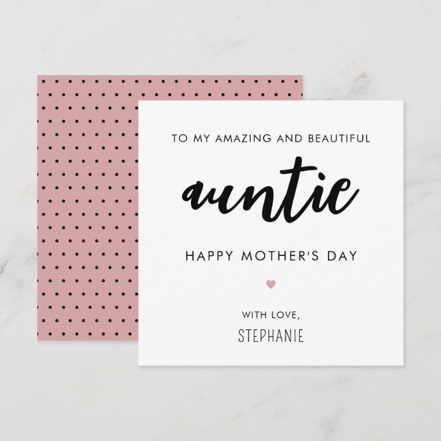 Anpassningsbar - minimalistisk och modern Moster M Kort (Fram/baksida)