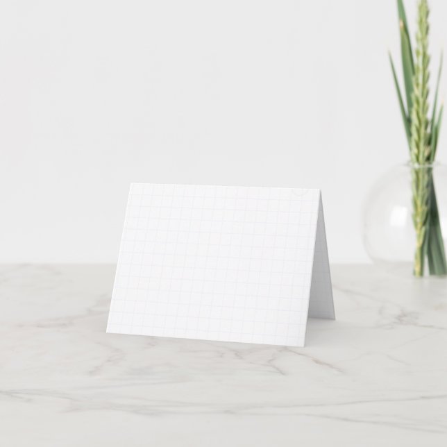 Anpassningsbar minimalistisk vit rutnätstextur tack kort (Framsida)