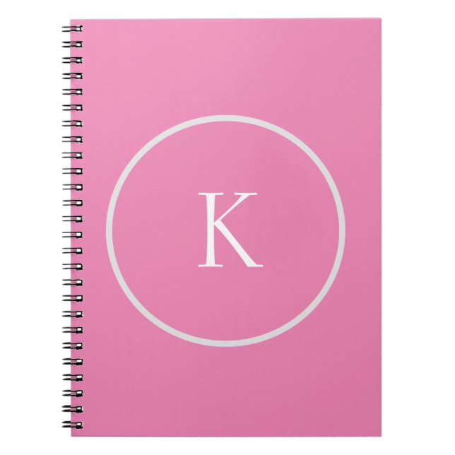 Anpassningsbar minimalistiskt monogram anteckningsbok (Framsidan)
