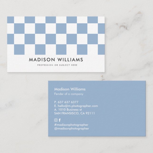 Anpassningsbar - minimalt monogram-Affärskort Visitkort (Fram/baksida)