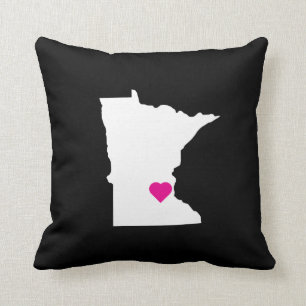 Anpassningsbar Minnesota-staten Kärlek Reversible Kudde
