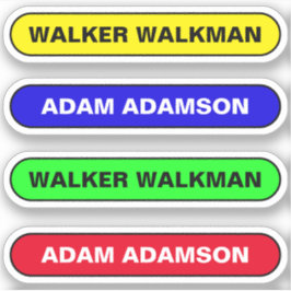 Anpassningsbar Mitt Namn bricka - Vattensäkra skol Klistermärken