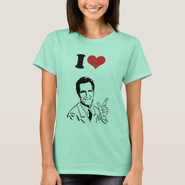 Anpassningsbar Mitt Romney T-shirt (Framsida)