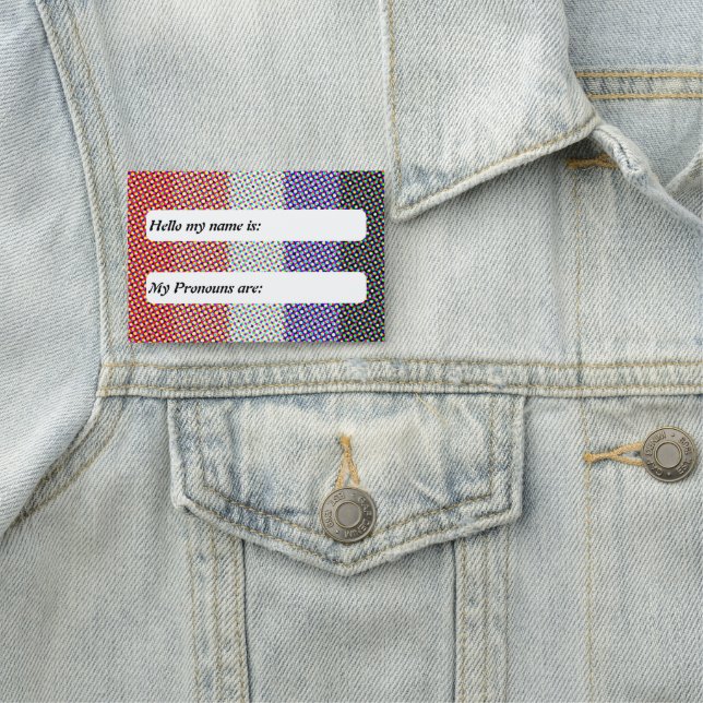 Anpassningsbar Mod Trippy Cupioromantisk Prideflag Namnbricka (På plats)