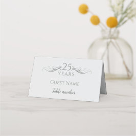 Anpassningsbar Modern 25:e Bröllop-årsdagen Party Placeringskort