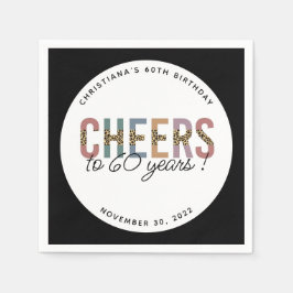 Anpassningsbar Modern 60:e Födelsedagsfestens leop Pappersservett