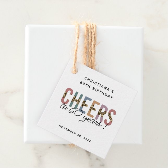 Anpassningsbar Modern 60:e födelsedagstidningen Le Gåvor Etiketter (På plats)