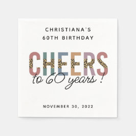 Anpassningsbar Modern 60:e födelsedagstidningen Le Pappersservett