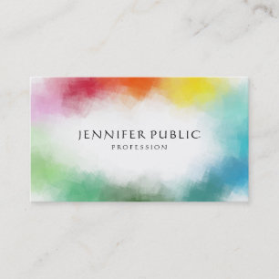 Anpassningsbar Modern Abstrakt Art Elegant Rainbow Visitkort
