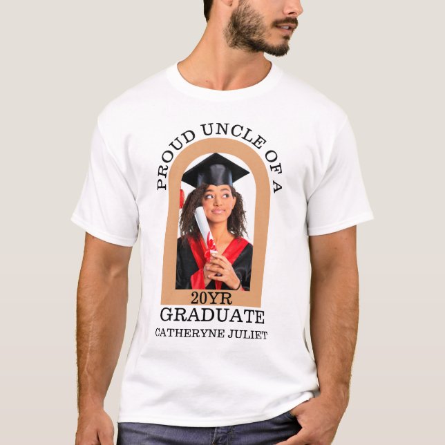 Anpassningsbar Modern Arch Photo stolt farbror stu T Shirt (Framsida)