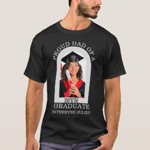 Anpassningsbar Modern Arch Photo stolt pappa stude T Shirt