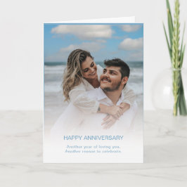 Anpassningsbar - Modern årsdag - fotokort Kort