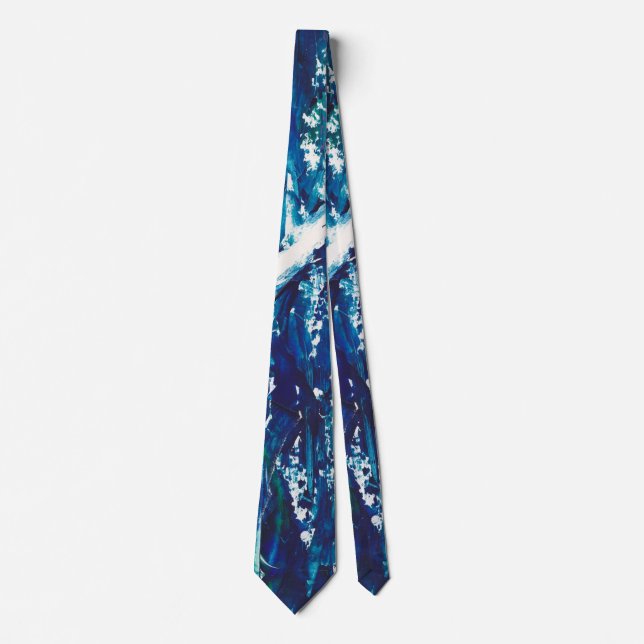 Anpassningsbar Modern Art Blue Neck Tie Slips (Framsida)