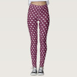 Anpassningsbar Modern Aussie Silhouette Mönster| P Leggings<br><div class="desc">Dessa roligtar har ett Australian shepherd silhuette mönster i vitt.  Perfekt för Aussie älskare (eller hund älskare i allmänhet) eller uppfödare! Bakgrunden färg kan anpassas till vilken färg som helst (visas i Plum Lila)!</div>
